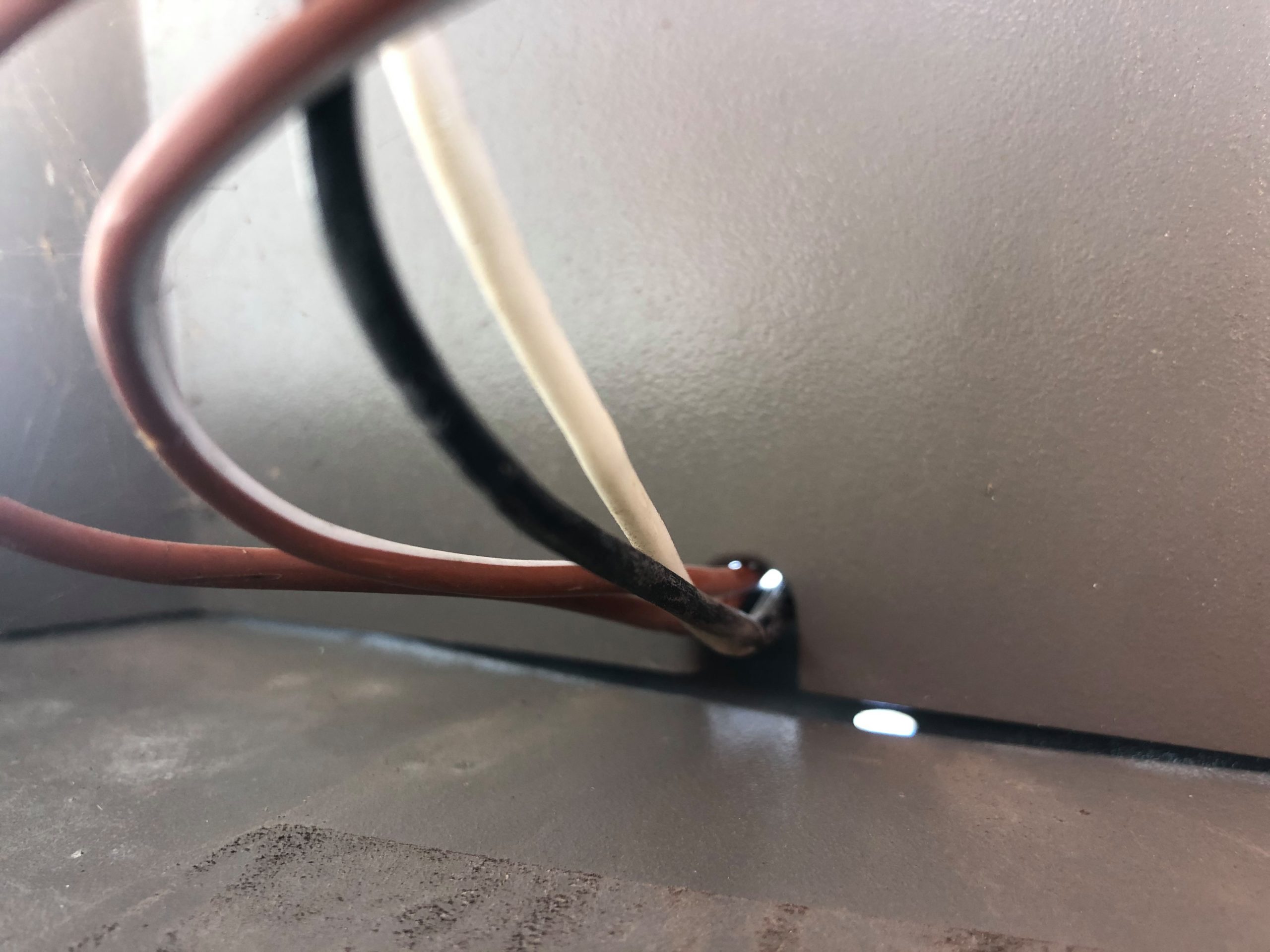 The correct way to place the wired in an appliance repair.